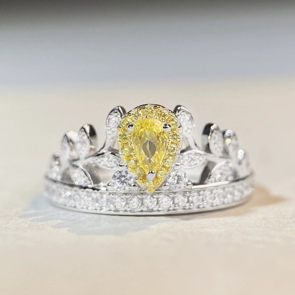 Women's S925 Sterling Silver Cute Simple Pink Heart Ring With Ice Flower Cut Zircon And Diamond Design