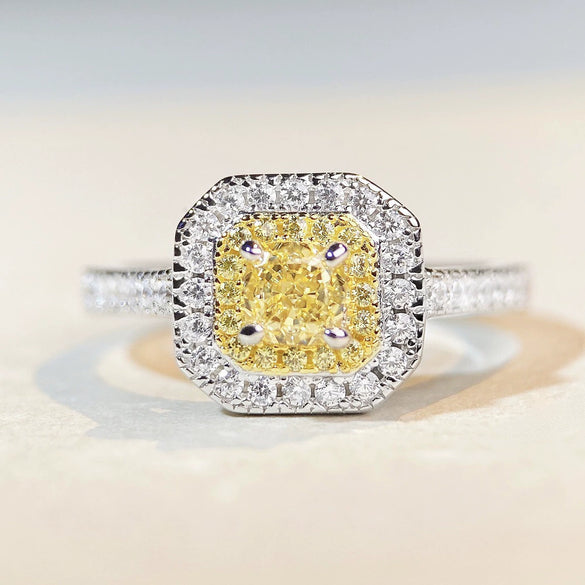 Women's S925 Sterling Silver Cute Simple Pink Heart Ring With Ice Flower Cut Zircon And Diamond Design