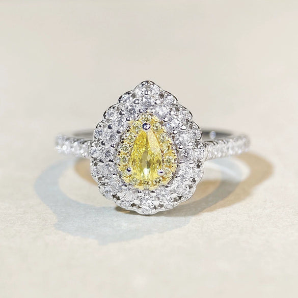 Women's S925 Sterling Silver Cute Simple Pink Heart Ring With Ice Flower Cut Zircon And Diamond Design