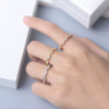 Women's S925 Sterling Silver Diamond Pattern Devil's Eye Zircon Ring Geometric Style