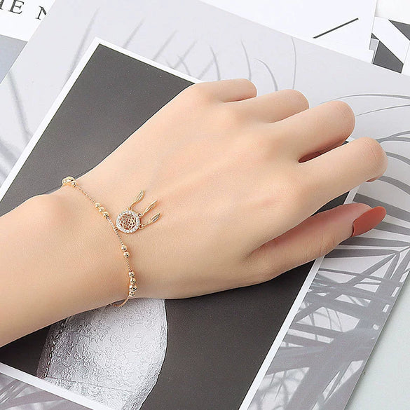 Women's S925 Sterling Silver Dream Catcher Bracelet With Full Diamond Inlay Electroplated Fashion Jewelry Accessory