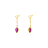 Women's S925 Sterling Silver Drop Shape Colorful Zircon Tassel Light Luxury Simple Earrings