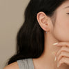 Women's S925 Sterling Silver Drop Shape Colorful Zircon Tassel Light Luxury Simple Earrings