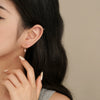 Women's S925 Sterling Silver Drop Shape Colorful Zircon Tassel Light Luxury Simple Earrings