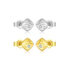 Women's S925 Sterling Silver Earrings With Animal Style And Electroplated Platinum And 18K Gold