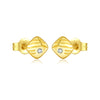 Women's S925 Sterling Silver Earrings With Animal Style And Electroplated Platinum And 18K Gold