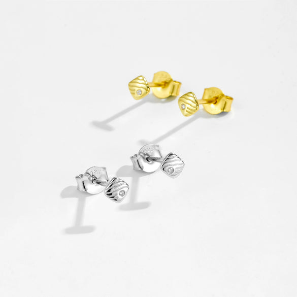 Women's S925 Sterling Silver Earrings With Animal Style And Electroplated Platinum And 18K Gold