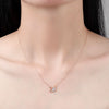 Women's S925 Sterling Silver Electroplated Geometric Swan Pendant Necklace Elegant Fashion Clavicle Chain