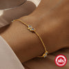 Women's S925 Sterling Silver Escape Princess Bow Love Blue Zircon Stitching Electroplated Bracelet With Geometric Design