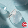 Women's S925 Sterling Silver Fashionable Lovely Pearl Zircon Ring With Geometric Design And Inlaid Zircon Treatment