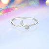 Women's S925 Sterling Silver Fishtail Stacked Simple Fashionable Finger Ring With Electroplating
