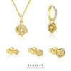 Women's S925 Sterling Silver Flower Zircon Earrings