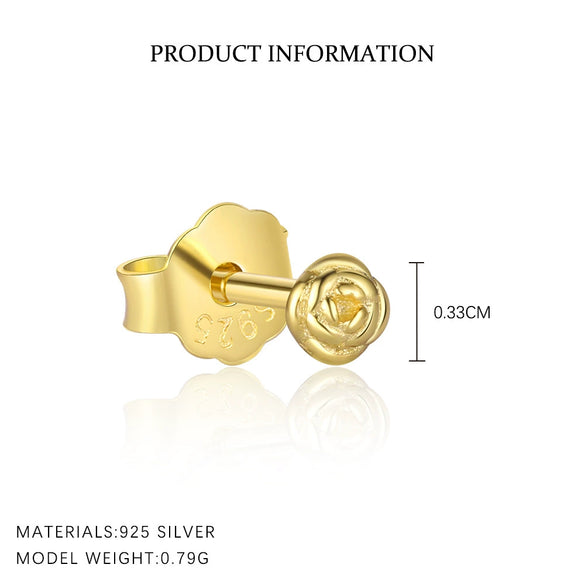 Women's S925 Sterling Silver Flower Zircon Earrings