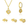 Women's S925 Sterling Silver Flower Zircon Earrings