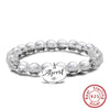 Women's S925 Sterling Silver Fourleaf Clover Flower Bracelet Jewelry Electroplated