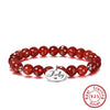 Women's S925 Sterling Silver Fourleaf Clover Flower Bracelet Jewelry Electroplated