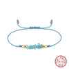 Women's S925 Sterling Silver Fourleaf Clover Flower Bracelet Jewelry Electroplated