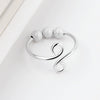 Women's S925 Sterling Silver Frosted Geometric Adjustable Spinner Ring With Electroplated Finish
