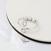 Women's S925 Sterling Silver Frosted Geometric Adjustable Spinner Ring With Electroplated Finish