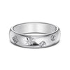 Women's S925 Sterling Silver Geometric Brushed Frosted Electroplated Ring