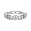Women's S925 Sterling Silver Geometric Brushed Frosted Electroplated Ring