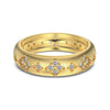 Women's S925 Sterling Silver Geometric Brushed Frosted Electroplated Ring