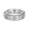 Women's S925 Sterling Silver Geometric Brushed Frosted Electroplated Ring