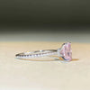 Women's S925 Sterling Silver Geometric Cut Ring With Zircon Electroplated