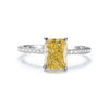 Women's S925 Sterling Silver Geometric Cut Ring With Zircon Electroplated
