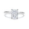 Women's S925 Sterling Silver Geometric Cut Ring With Zircon Electroplated