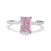 Women's S925 Sterling Silver Geometric Cut Ring With Zircon Electroplated