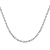 Women's S925 Sterling Silver Geometric Design Electroplating Clavicle Tennis Necklace