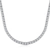 Women's S925 Sterling Silver Geometric Design Electroplating Clavicle Tennis Necklace