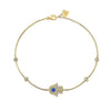 Women's S925 Sterling Silver Geometric Devil's Eye Light Luxury Style Electroplated Bracelet