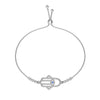 Women's S925 Sterling Silver Geometric Devil's Eye Light Luxury Style Electroplated Bracelet