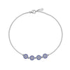 Women's S925 Sterling Silver Geometric Devil's Eye Light Luxury Style Electroplated Bracelet