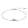 Women's S925 Sterling Silver Geometric Devil's Eye Light Luxury Style Electroplated Bracelet