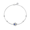 Women's S925 Sterling Silver Geometric Devil's Eye Light Luxury Style Electroplated Bracelet