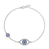Women's S925 Sterling Silver Geometric Devil's Eye Light Luxury Style Electroplated Bracelet