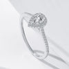 Women's S925 Sterling Silver Geometric Drop Shape Moissanite Ring Jewelry