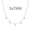Women's S925 Sterling Silver Geometric Eggshaped Pendant Necklace With Electroplating Clavicle Chain