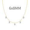 Women's S925 Sterling Silver Geometric Eggshaped Pendant Necklace With Electroplating Clavicle Chain