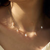 Women's S925 Sterling Silver Geometric Eggshaped Pendant Necklace With Electroplating Clavicle Chain