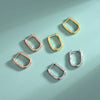 Women's S925 Sterling Silver Geometric Electroplated Ear Cuffs And Earrings