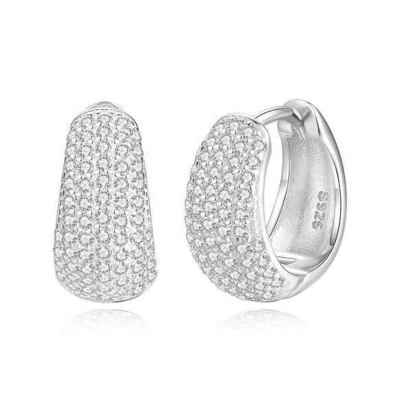 Women's S925 Sterling Silver Geometric Electroplated Retro Earrings