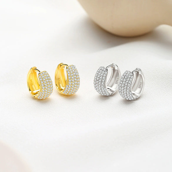 Women's S925 Sterling Silver Geometric Electroplated Retro Earrings