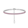 Women's S925 Sterling Silver Geometric Electroplated Tennis Bracelet