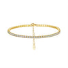 Women's S925 Sterling Silver Geometric Electroplated Tennis Bracelet