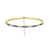 Women's S925 Sterling Silver Geometric Electroplated Tennis Bracelet