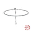 Women's S925 Sterling Silver Geometric Electroplated Tennis Bracelet